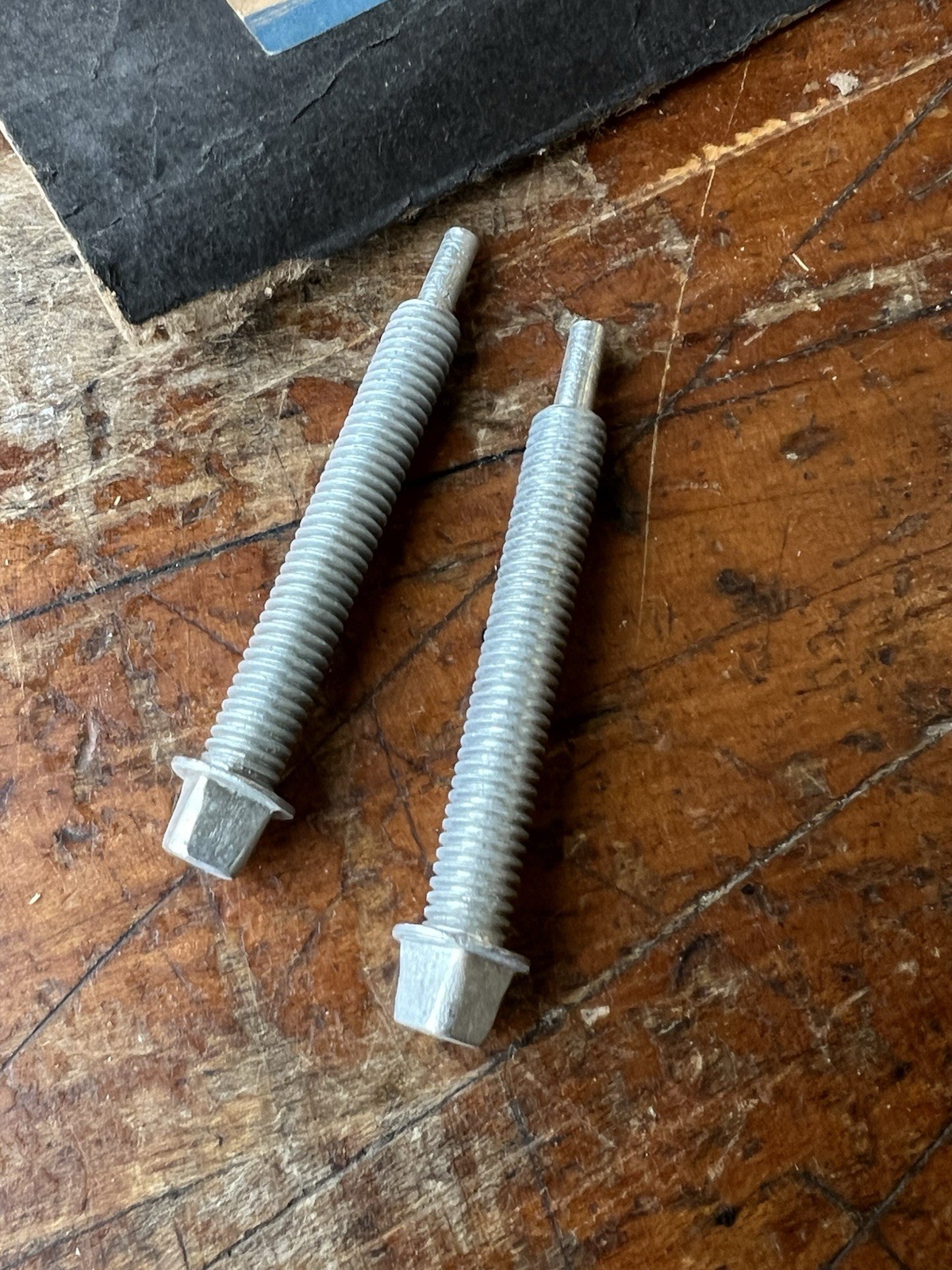 NOS Pair vintage Prewar Balloon Chain Adjuster Screws 1/4 x 24 Schwinn Shelby