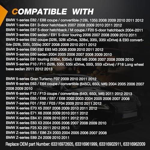 2PCS LED Interior Door Panel Light Courtesy Warning for BMW 2004-2012 White