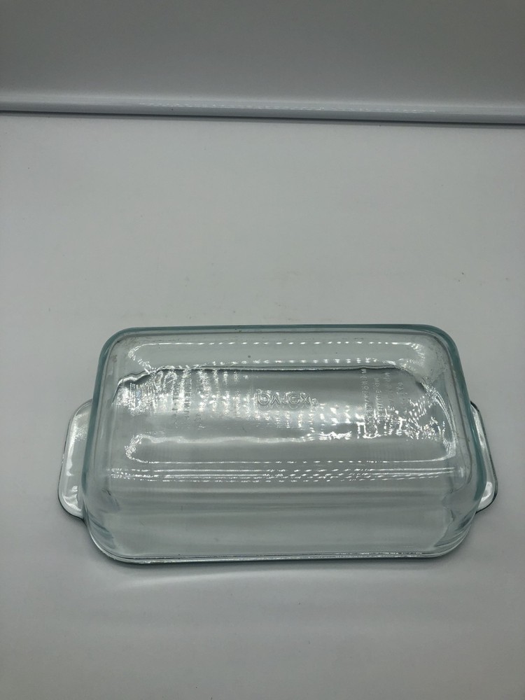 Pyrex clear glass bread loaf rectangle oven ware pan #213 1.5 qt