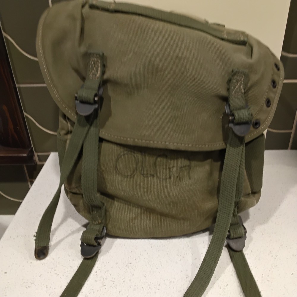 US Military Rubberized Mussette Bag with strap