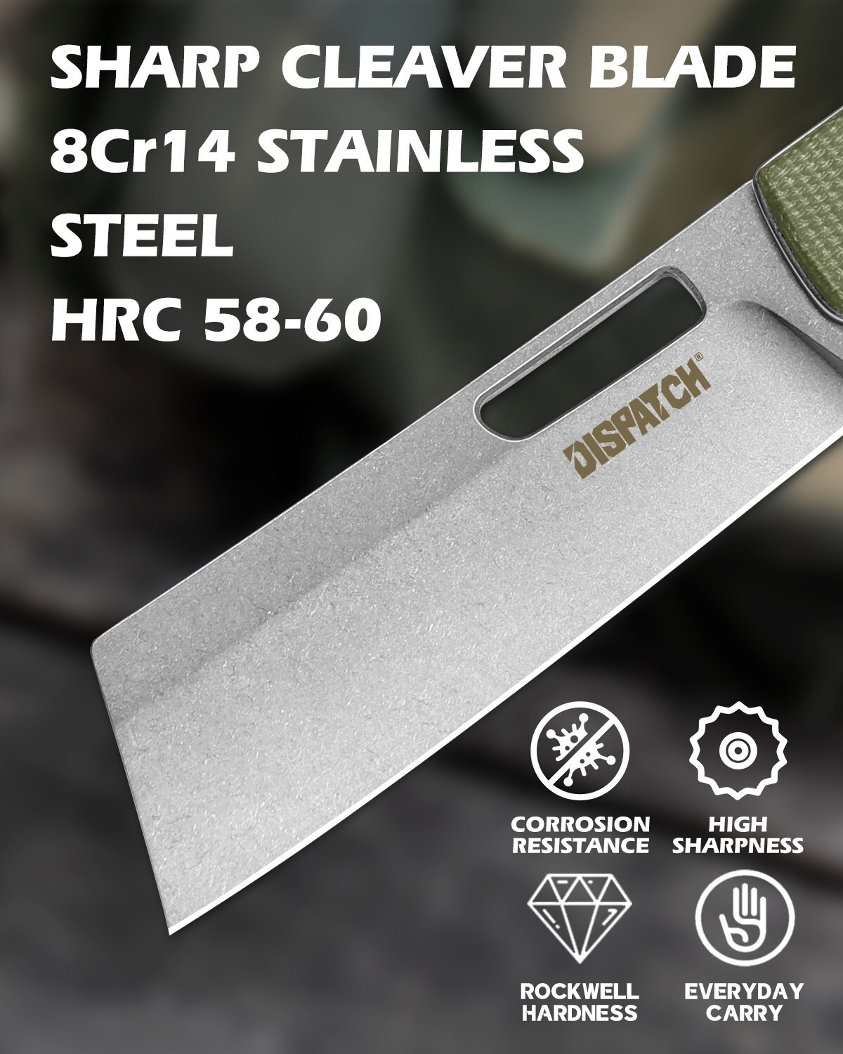 Pocket Knife with Clip,EDC Tactical Folding Knife ,Micarta Handle,Filpper Open