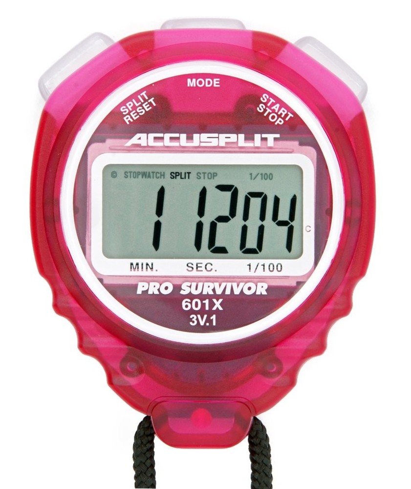 ACCUSPLIT Pro Survivor - A601X Stopwatch, Clock, Extra Large Display Cherry