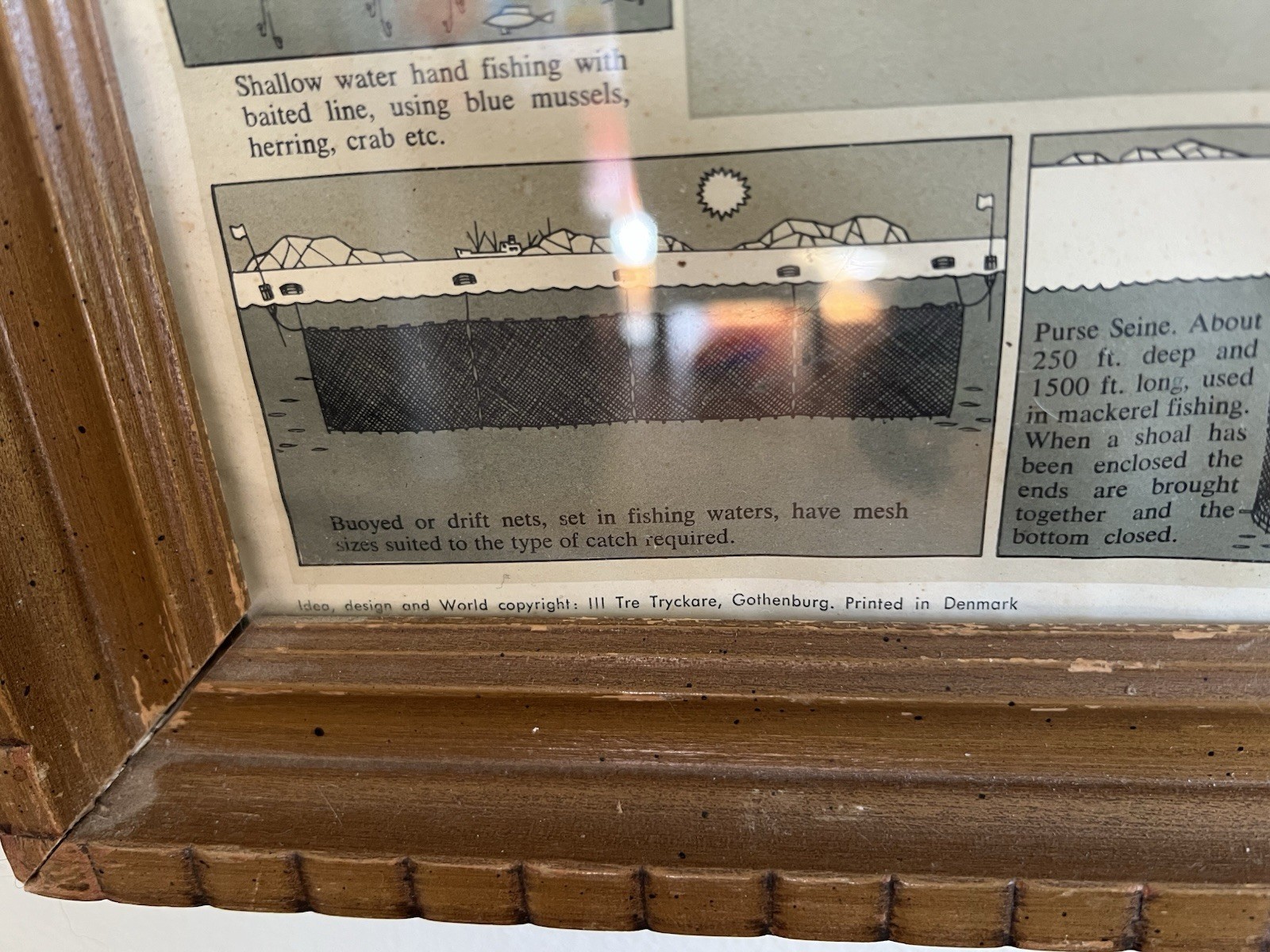 VINTAGE LARGE MARITIME BOAT POSTER "THE RUDDER NAUTICAL LIBRARY CHART" SWEDEN E3