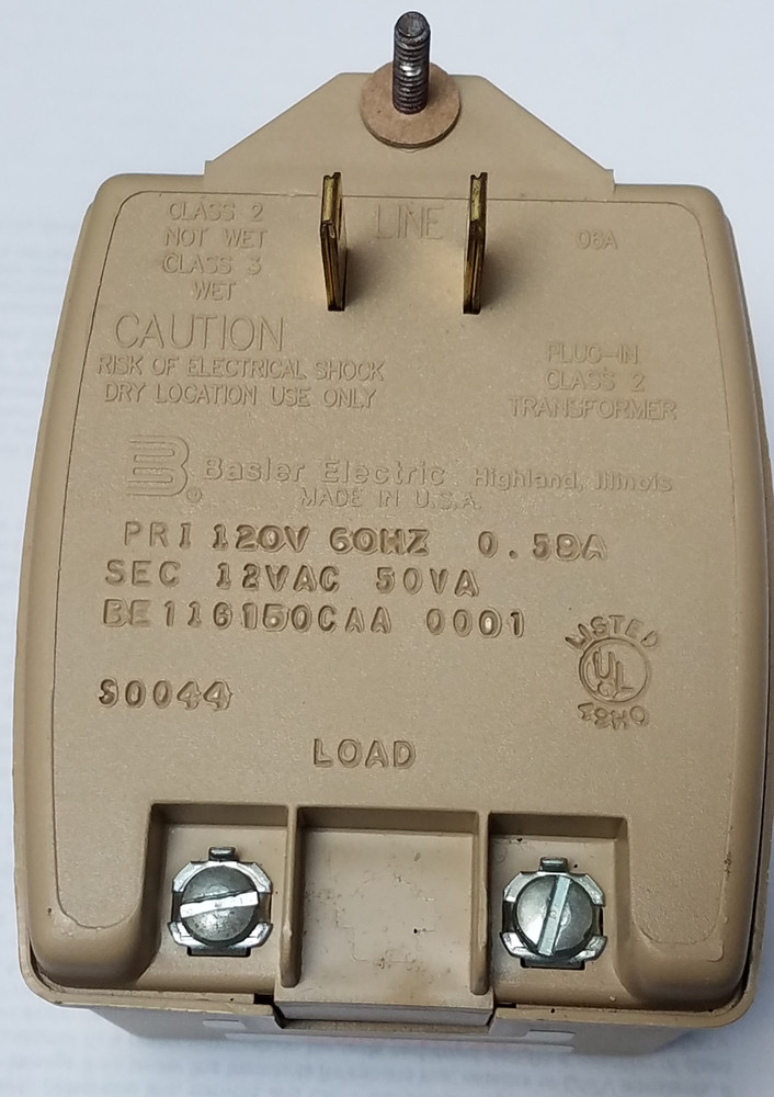 12v Basler plugin transformer  BE116150CAA-0001