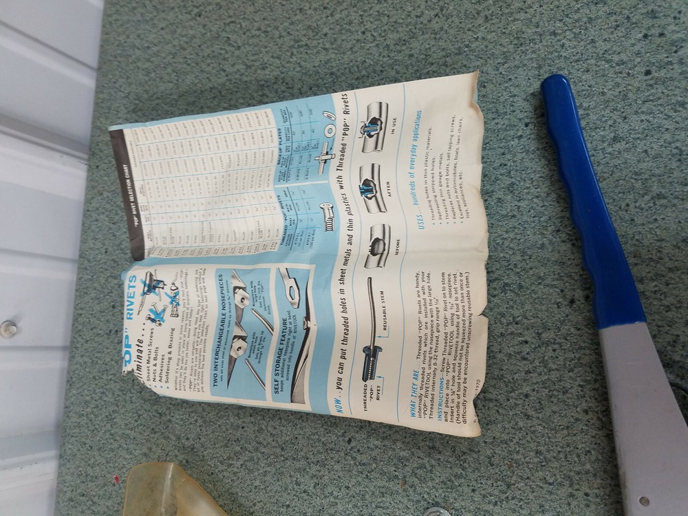 “POP" Rivetool K110 USM Tool Only Vintage in package