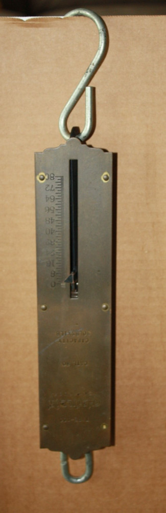 Hanging Spring Balance Scale 80 Pounds Chatillons Improved