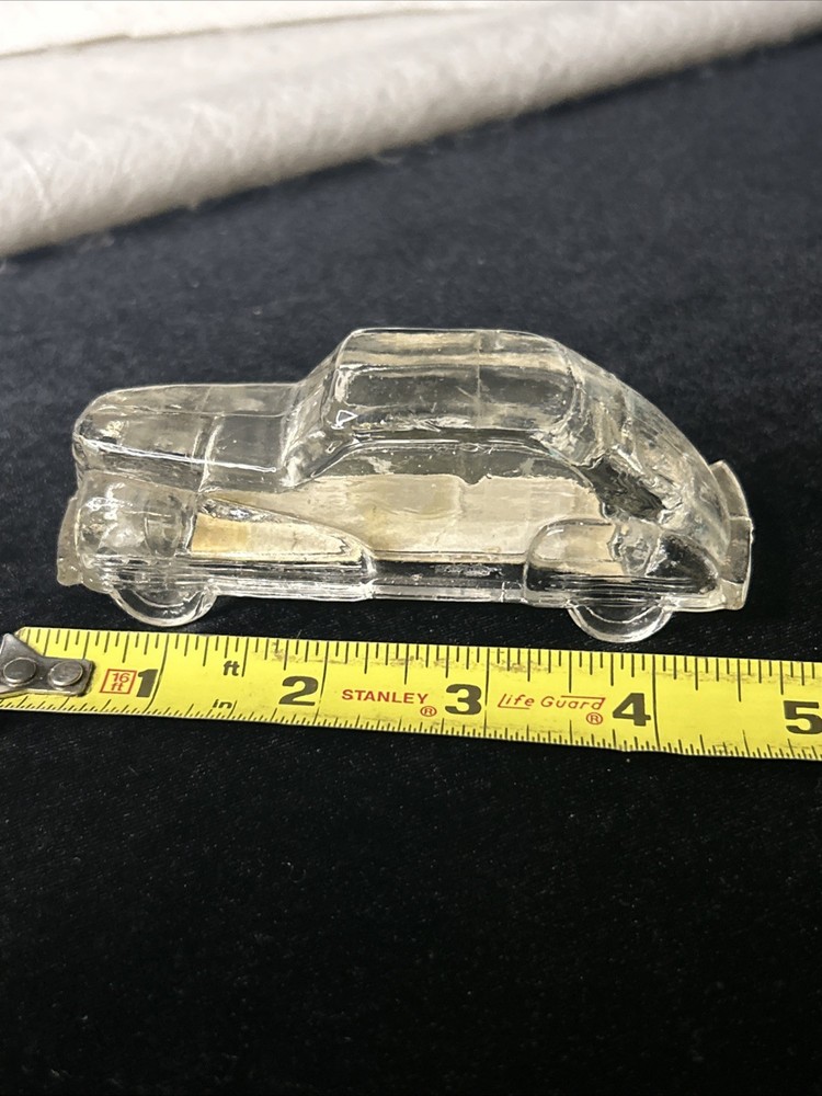 EARLY ANTIQUE GLASS CANDY FIGURAL CONTAINER  4.5”
