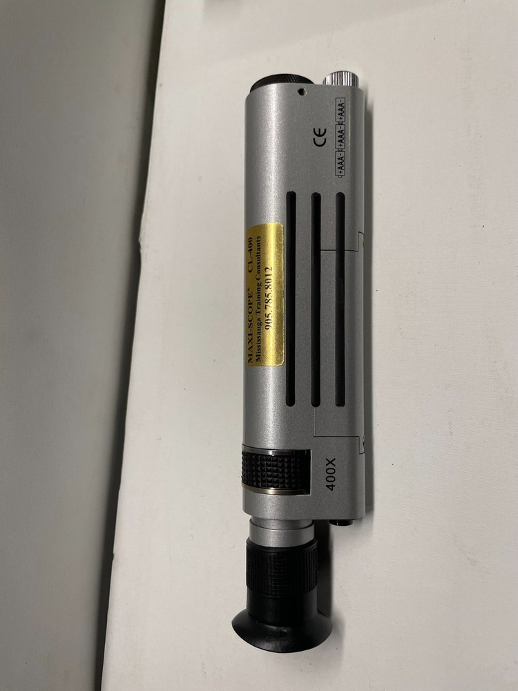 400X Fiber Optic Inspection Microscope with Case – Handheld Connector Scope