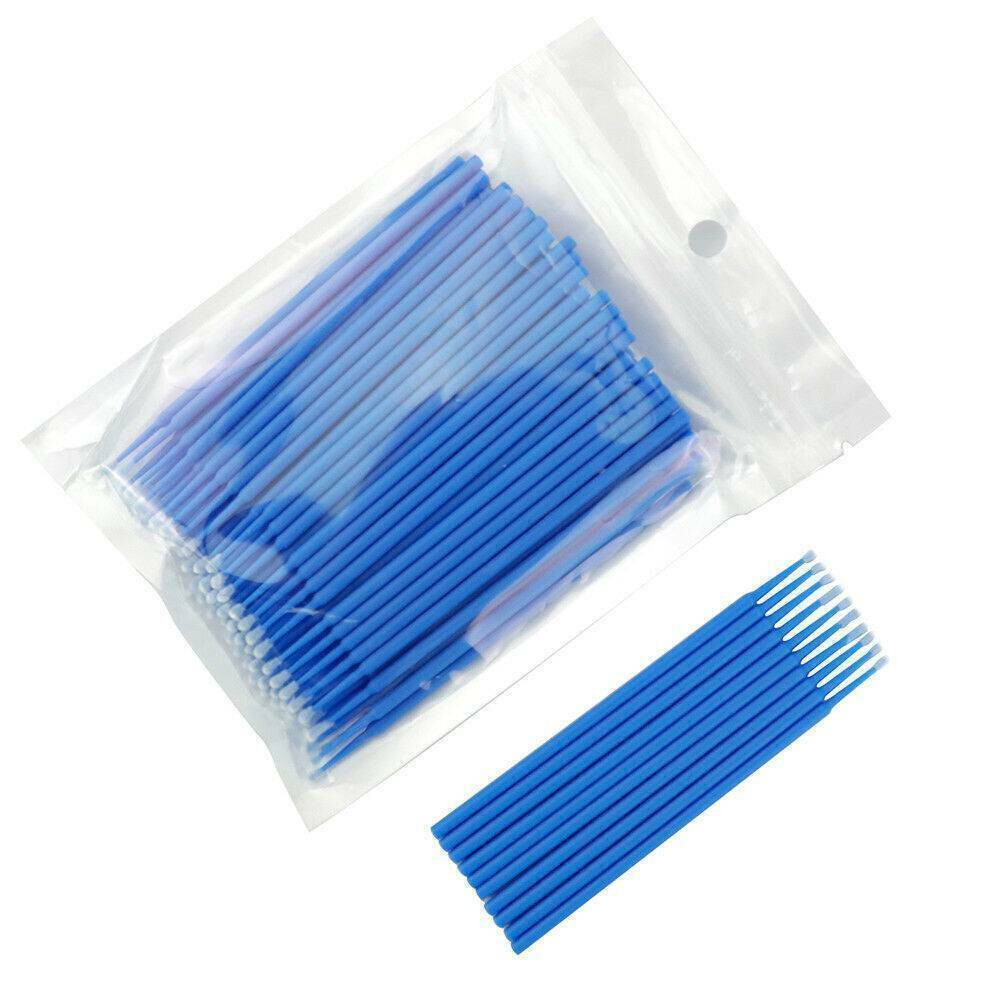 100 Pcs Dental Eye Micro Brush Tips Disposable Applicators Fine Regular Medium