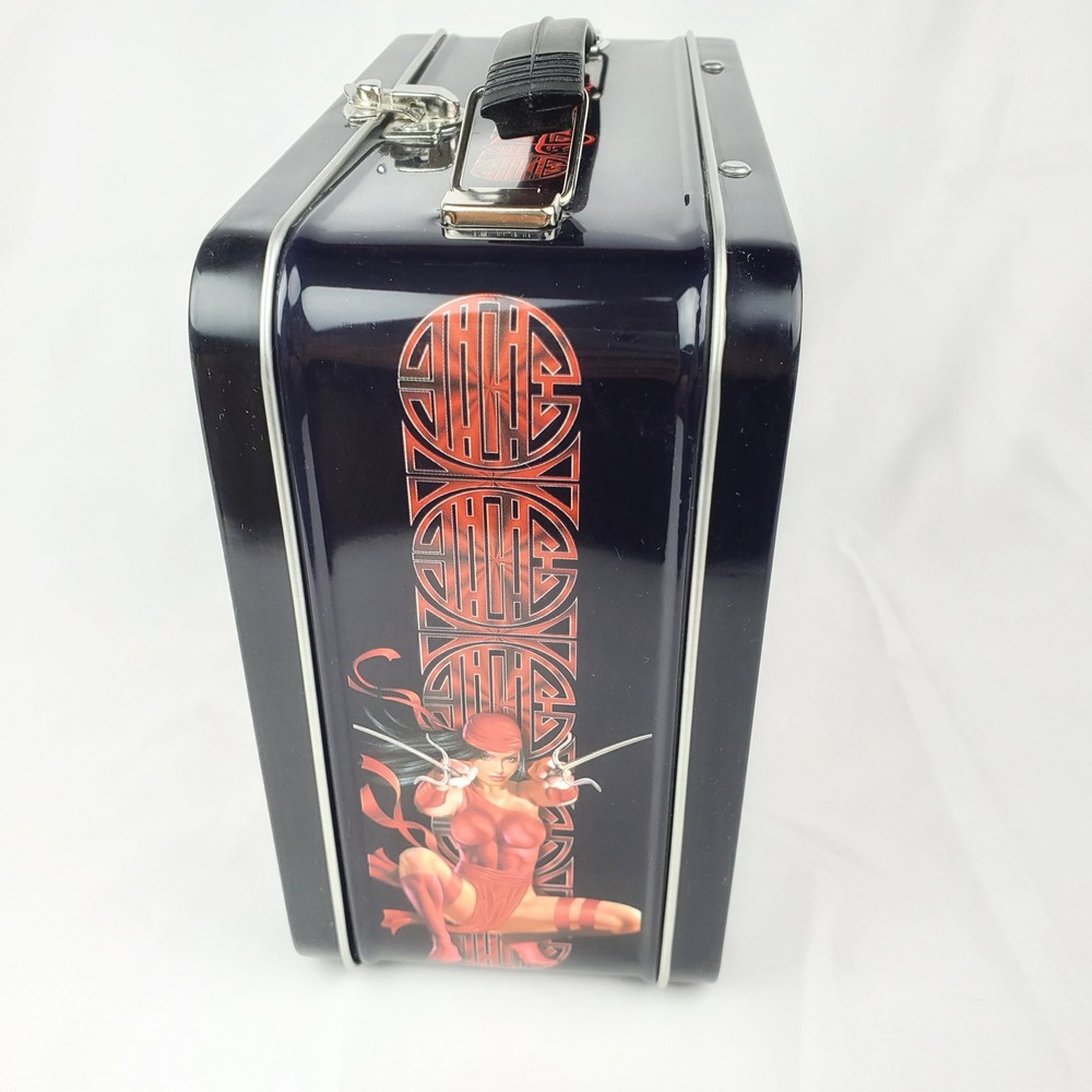 2001 Marvel Dynamic Forces Elektra Metal Lunch Box NEW