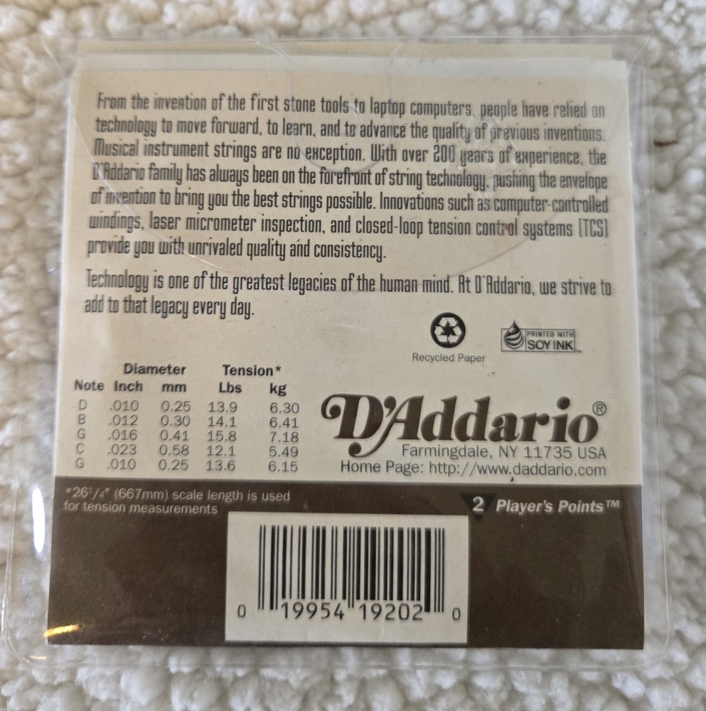 Daddario 5 String Banjo Strings J61