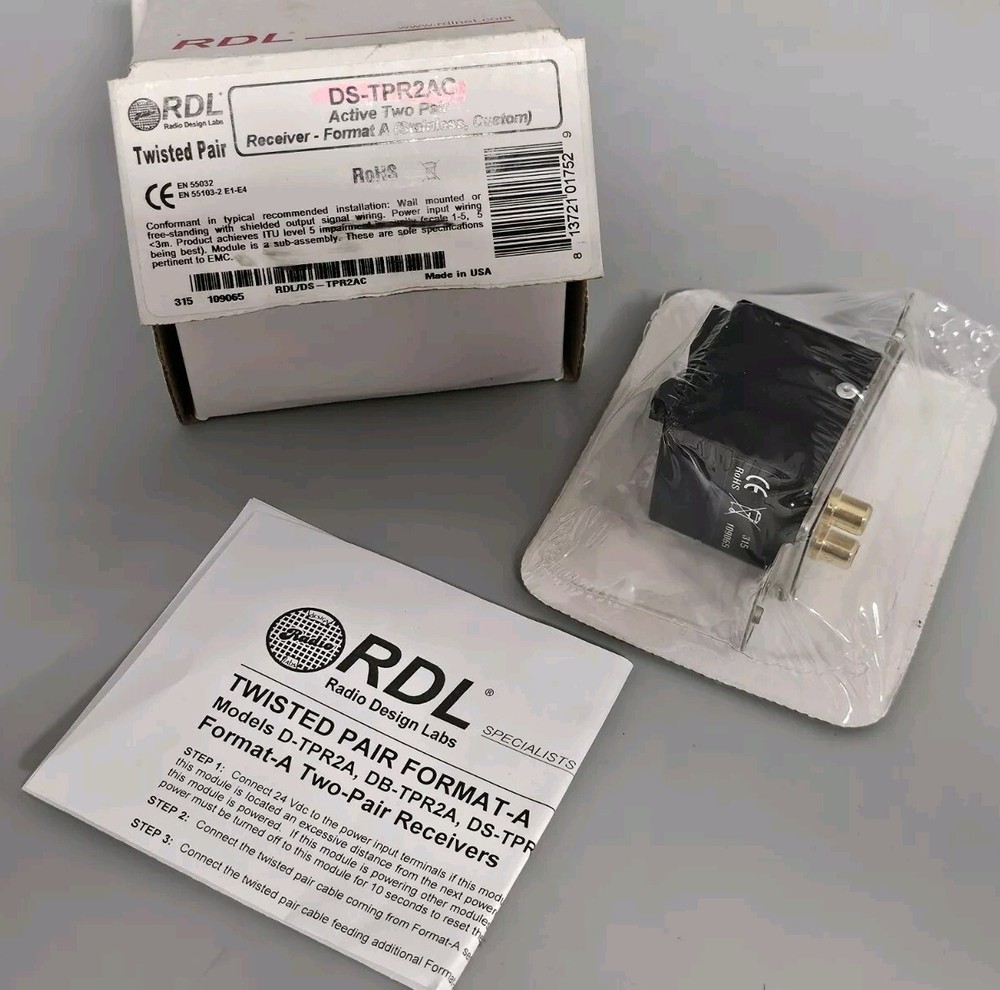 RDL DS-TPR2AC Active Two-Pair Receiver Twisted Pair Format-A ( Stainless, Cust