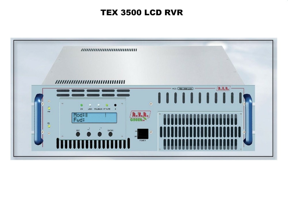 Broadcast Prof RVR TEX 3500w LCD FM Transmitter Wide Band 88 108 Mhz - NEW FCC
