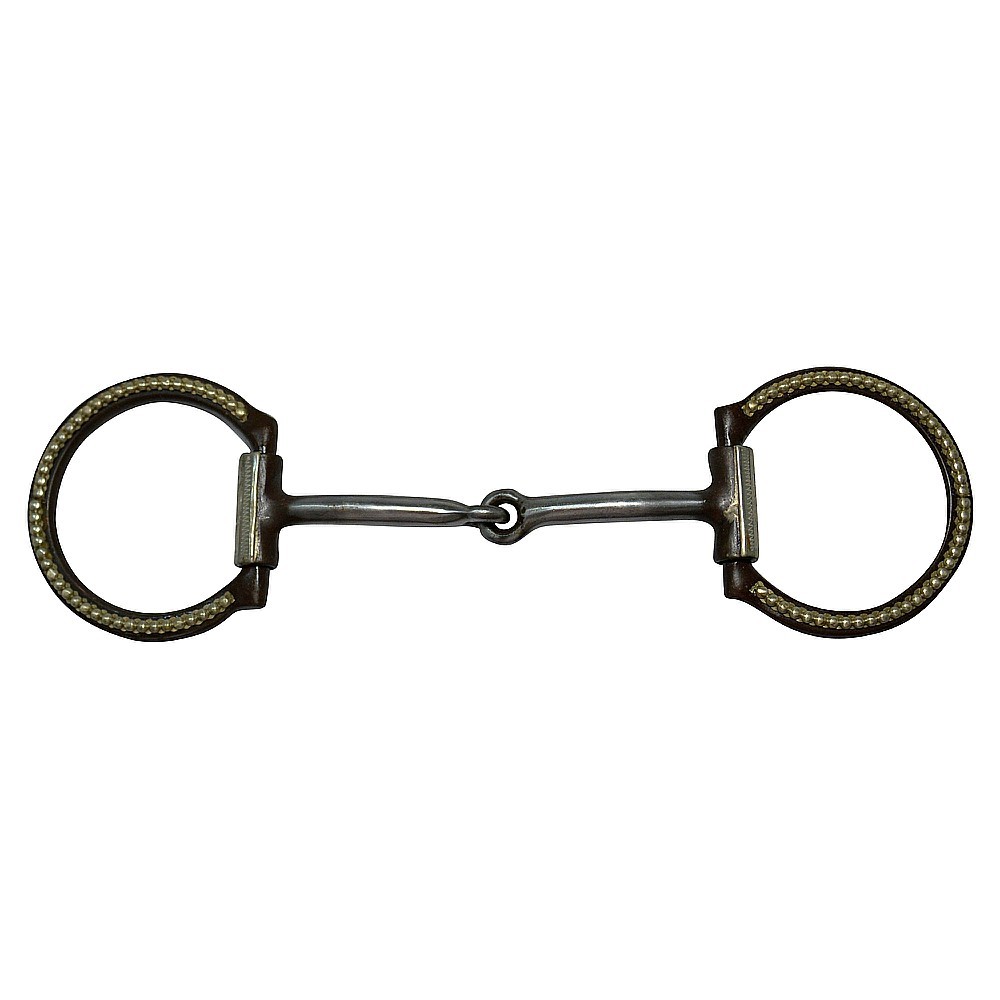DR022 Diamond R Fixed Ring Iron Snaffle Bit - 5 Inch NEW