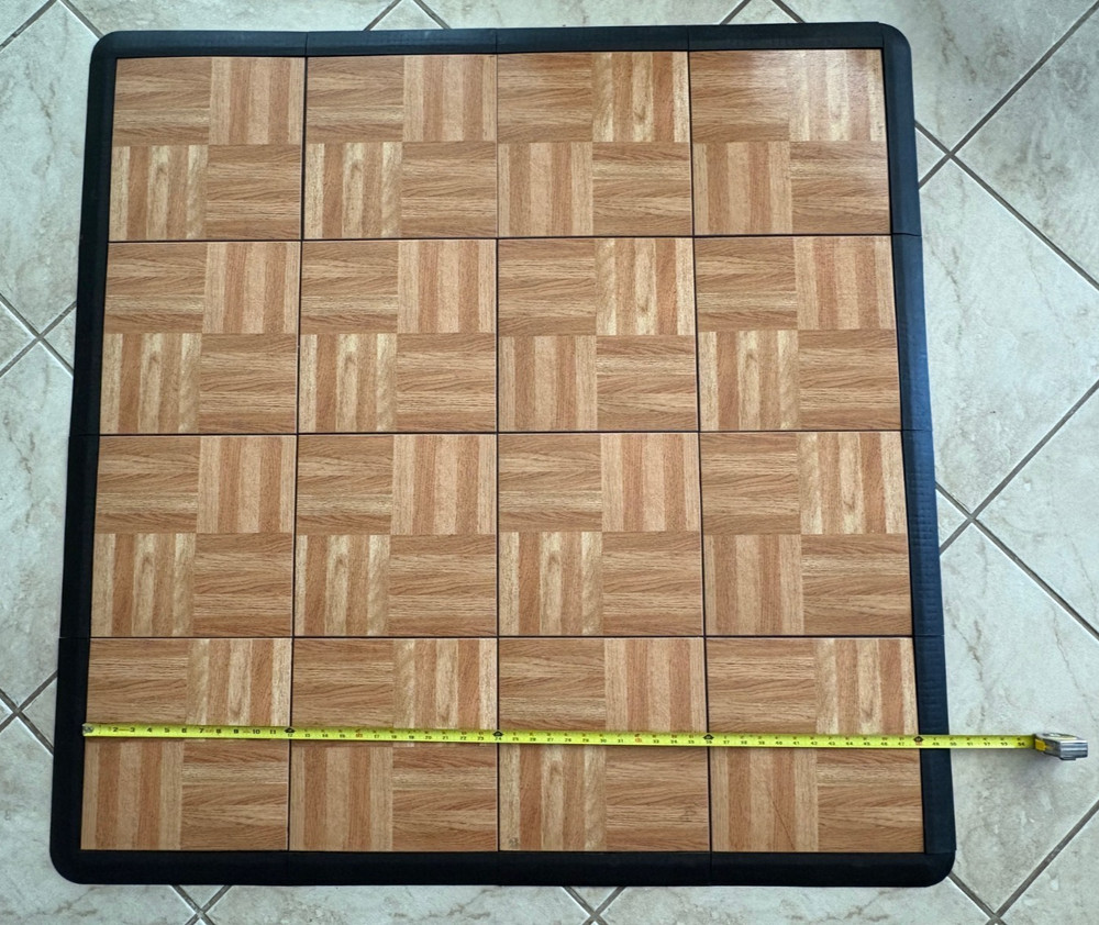 Dance 4x4 OAK FLOOR Interlocking Lightweight Modular Dance Floor Kit (4' X4')