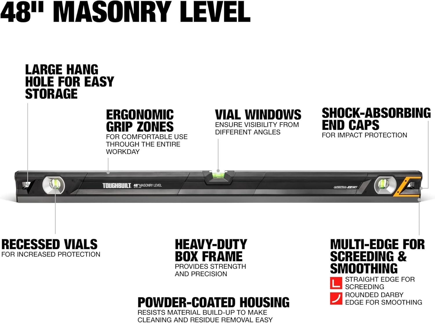 ToughBuilt – 48" Masonry Level