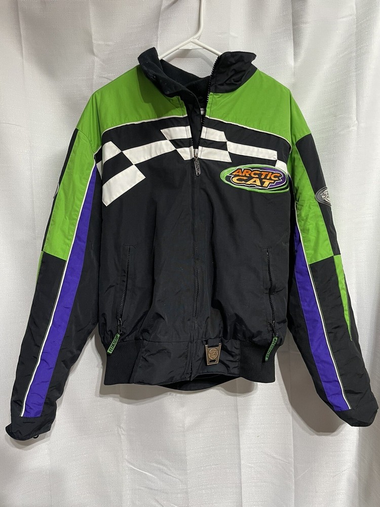 Vintage Arctic Cat Winter Jacket Medium Zip Thinsulate Liner Medium