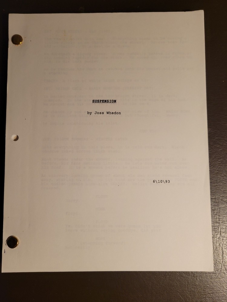 Suspension (1993) Screenplay - Joss Whedon - Unproduced Action Script