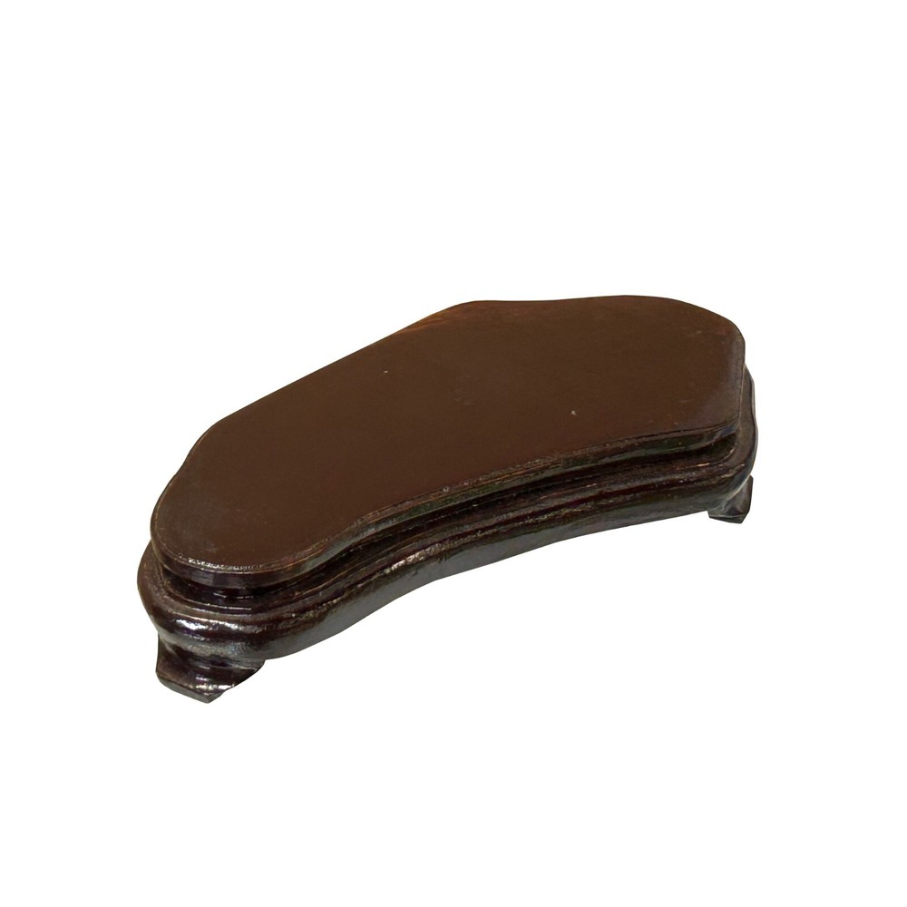 8" Dark Brown Wood Irregular Shape Display Stand Riser Easel ws4131