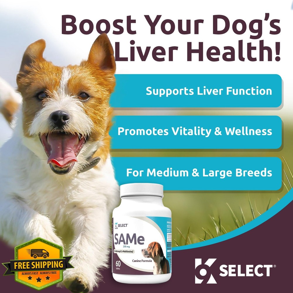 K9 Select SAM-e Dog Tablets 60ct 200mg Medium Large
