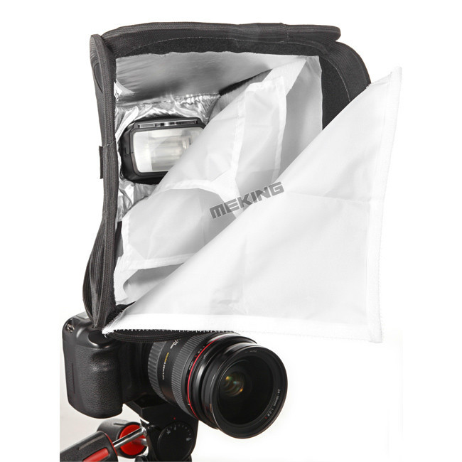 23cm 9in Mini Portable Foldable Softbox Diffuser For Speedlight Speedlite Flash