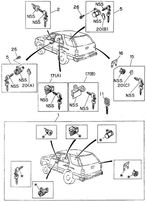 Genuine Honda Key Blank 8-97101-152-1