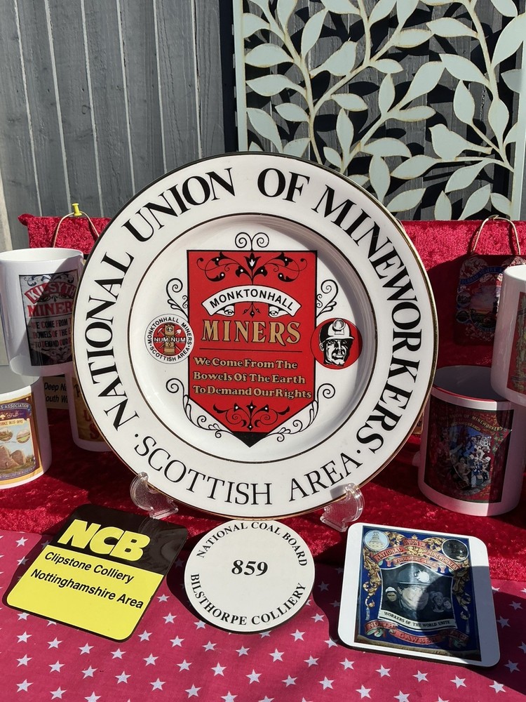 Monkton Hall Colliery NUM Miner s Plate