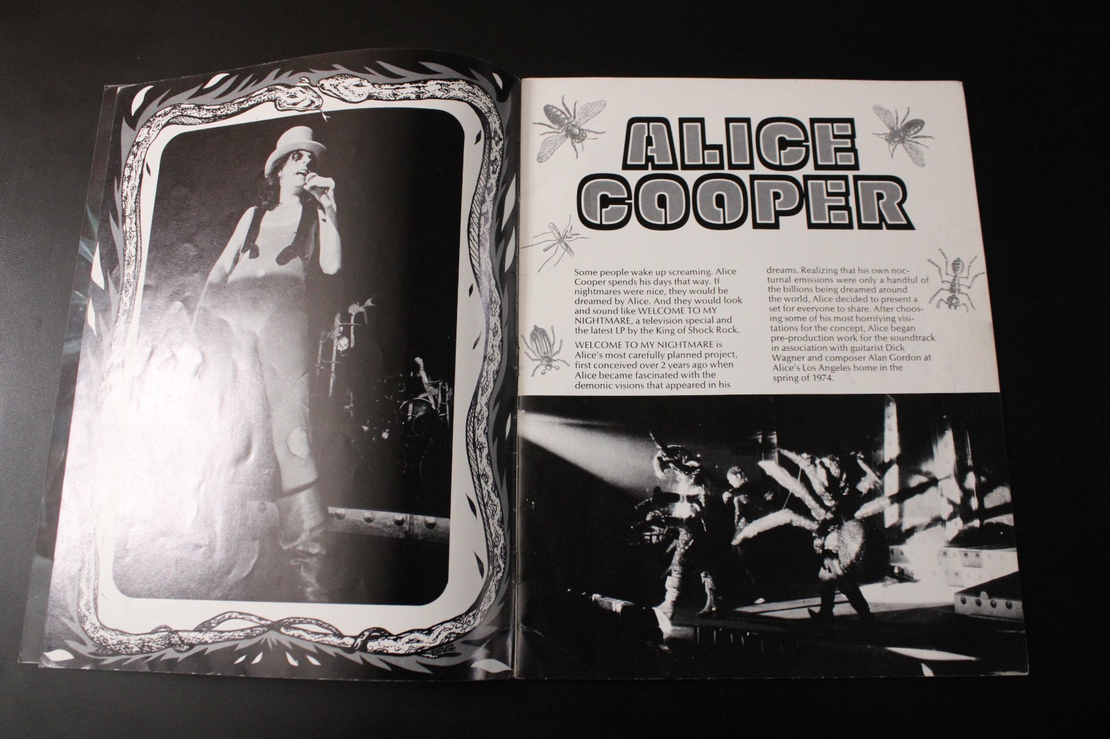 Alice Cooper Welcome To My Nightmare Tour Program