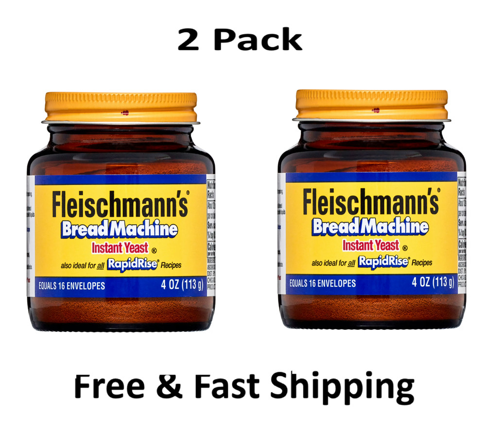Fleischmann's Classic bread machine Instant Yeast, 4 oz 2 Pack