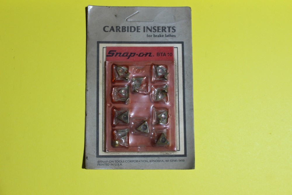 RARE VINTAGE SNAP ON TOOLS # BTA 10 CARBIDE INSERTS
