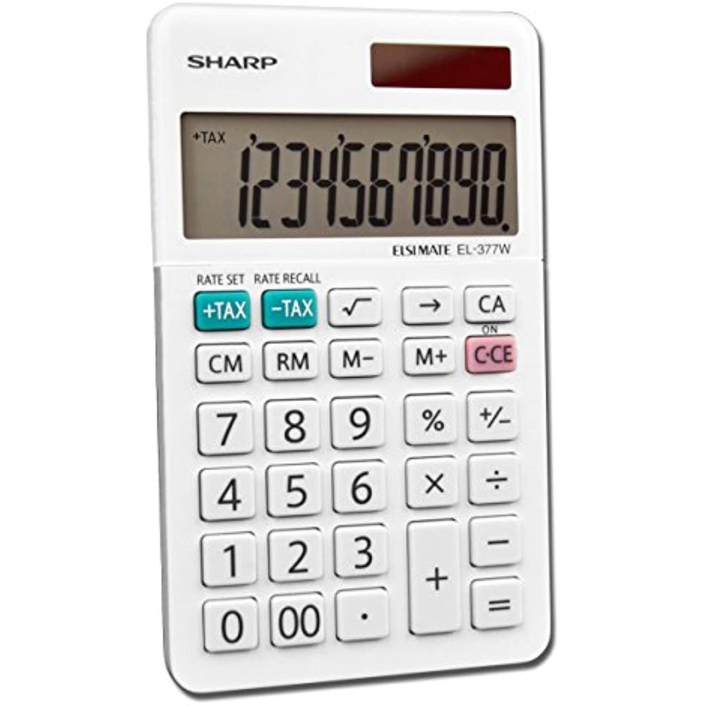 Sharp EL-377WB Business Calculator, White 2.75