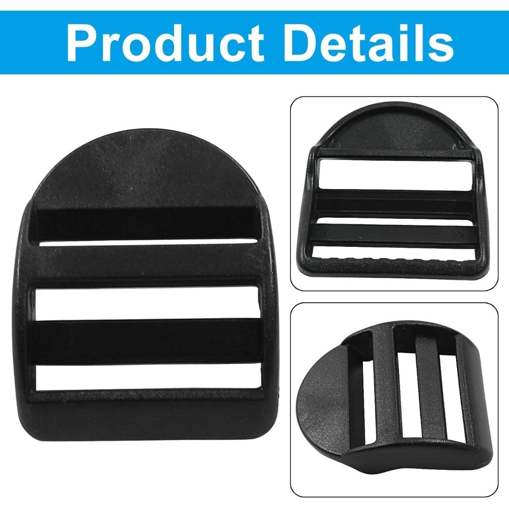 Plastic Ladder Lock Buckle Adjustable Slide Strap Replacement for Backpack