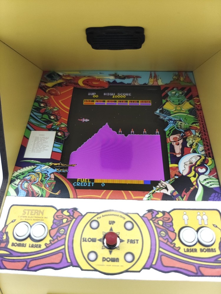 Scramble, 1/6 scale mini working arcade cabinet.