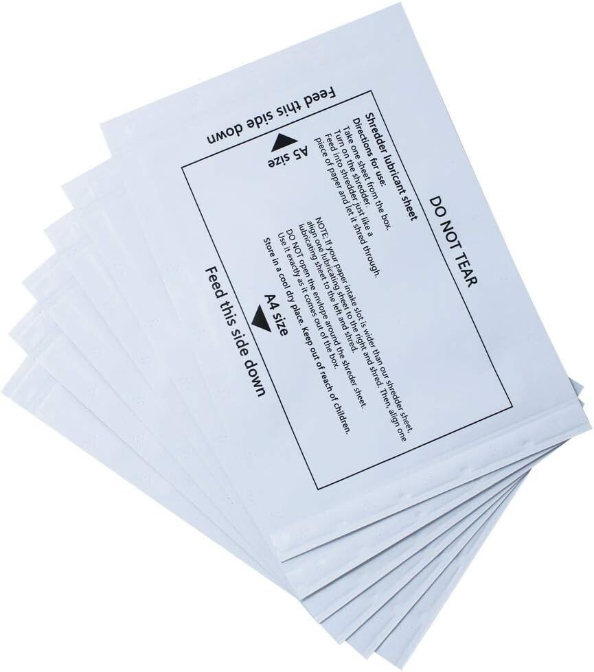 30-Pack Shredder Lubricant & Sharpening Sheets for Optimal Shredding Performance