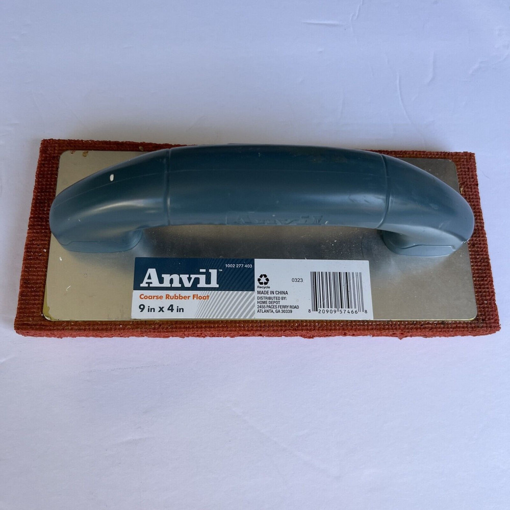 Anvil Coarse Rubber Blade Grip Handle Masonry Float 9 x 4 in.