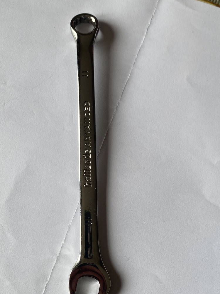 11mm Halfords advanced Chrome Spanner 12 Point combination spanner.