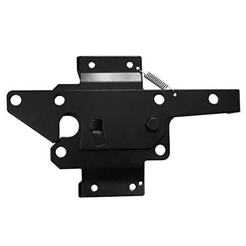 Self-Locking Gate Latch Heavy Duty Post Mount Automatic Gravity Lever Black