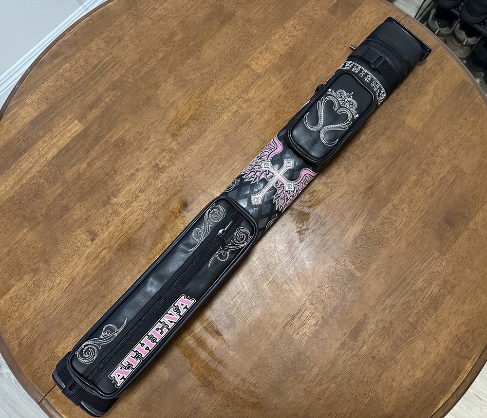 Athena Winged ATHC06 2x2 Hard Embroidered Pool Cue Case