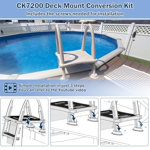 CK7200 Deck Mount Conversion Kit Compatible with #7200 Roll Guard Frame Pool