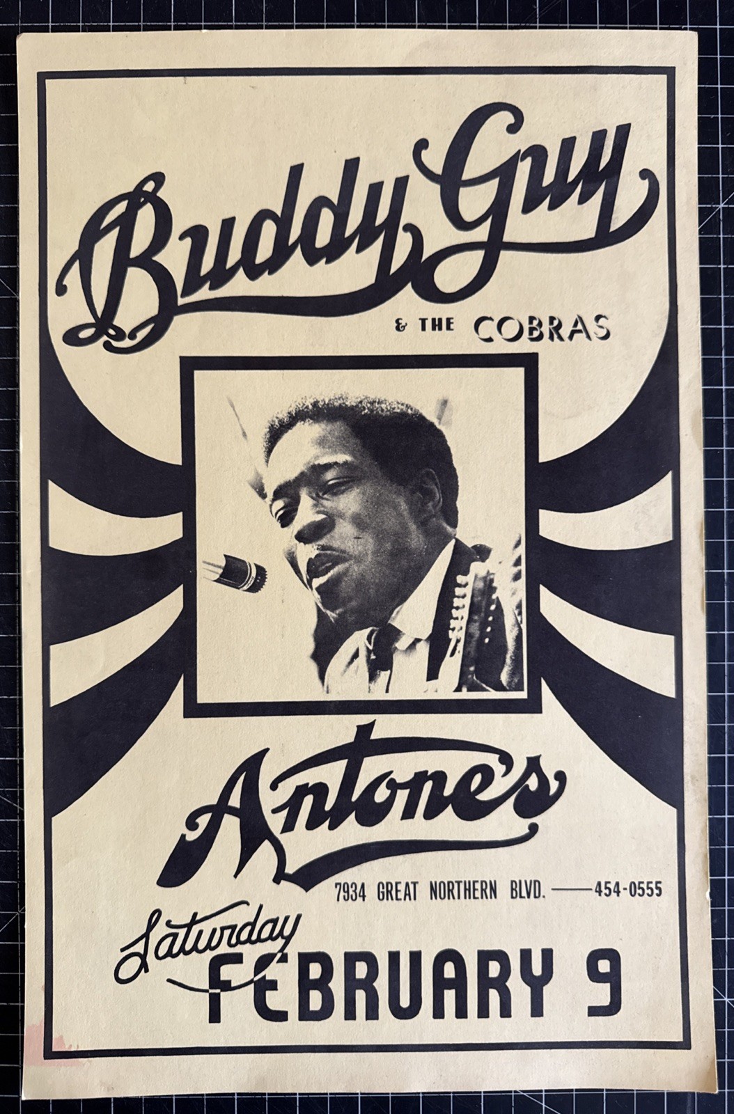 Buddy Guy & The Cobras Saturday, February 9, Antone’s Poster (Yellow, 1979)
