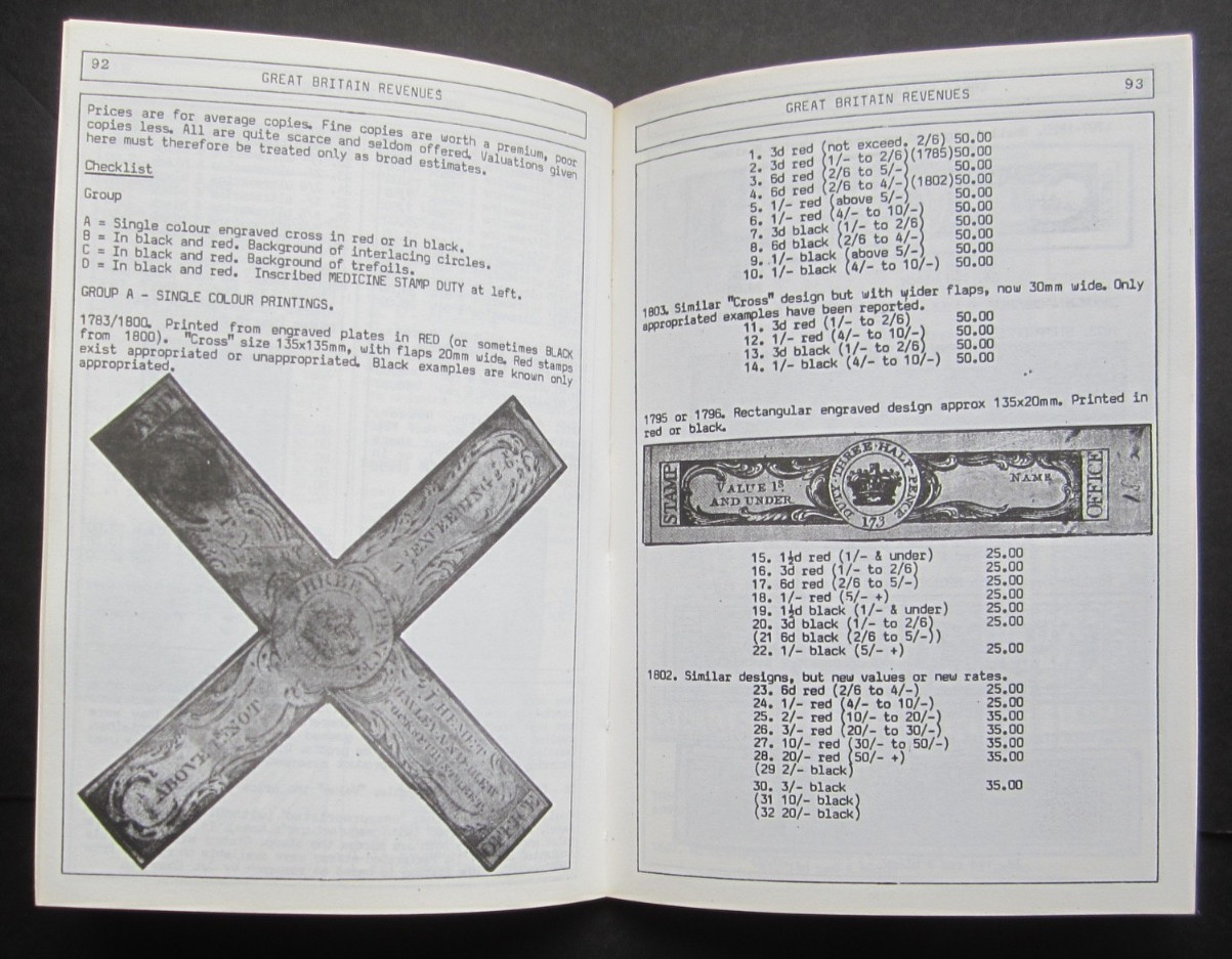 J. Barefoot Ltd - Great Britain Revenues, Stamp Catalogue 1989.