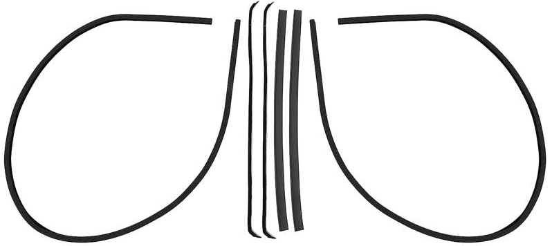 OER Windowfelt Glass Run Set Without Division Bar 1947-1950 Chevy and GMC Trucks
