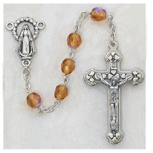 Topaz Rosary November Birthstone