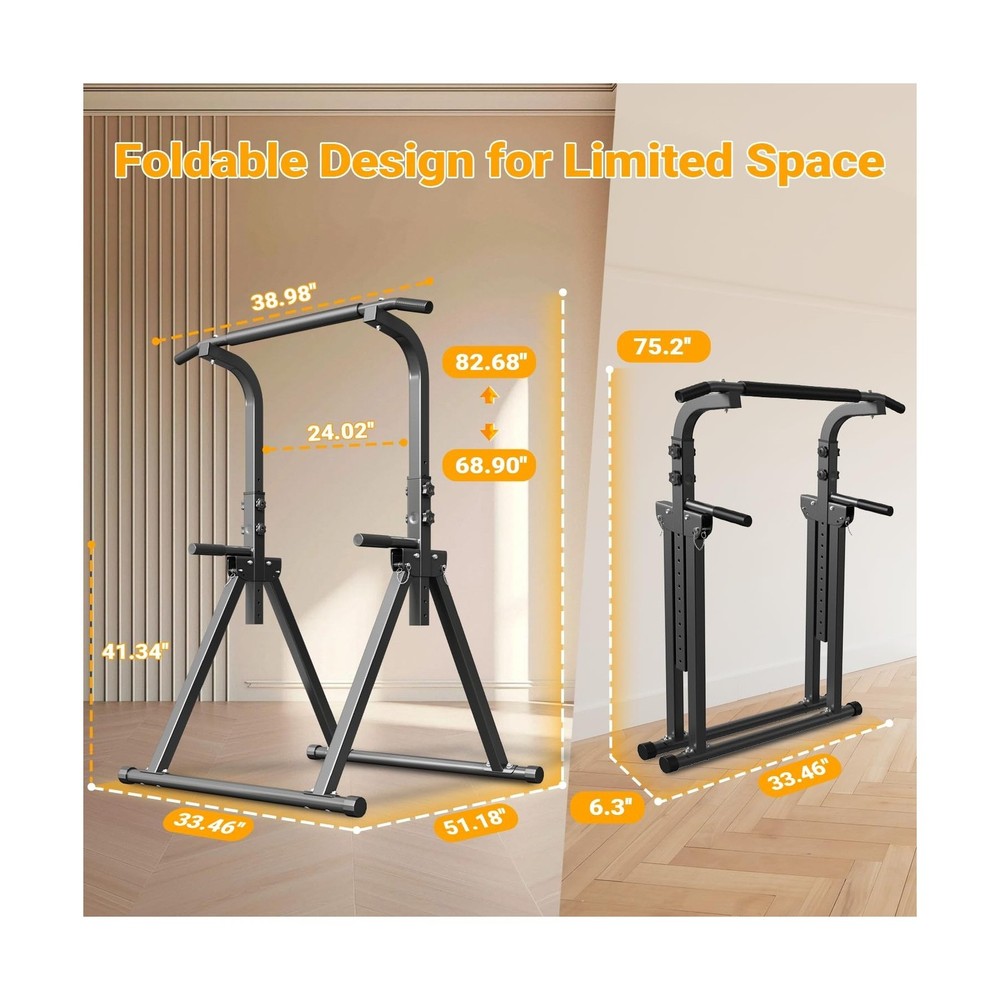 Foldable Pull Up Bar Free Standing Multi-function Power Tower D... USA FAST SHIP