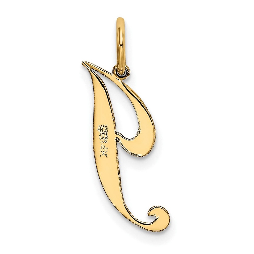 10K Yellow Gold Small Fancy Script Initial J Charm