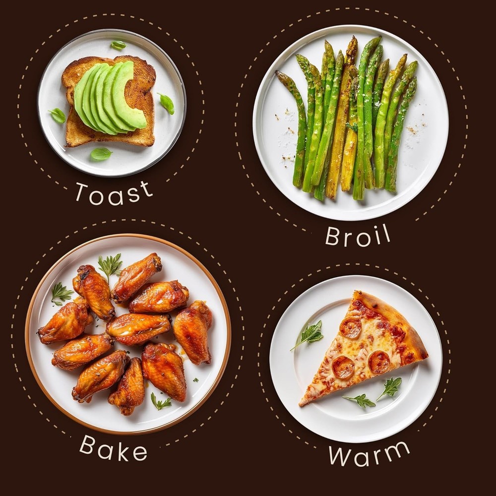 Small Toaster Oven with 30-Minute Timer & Adjustable Temp