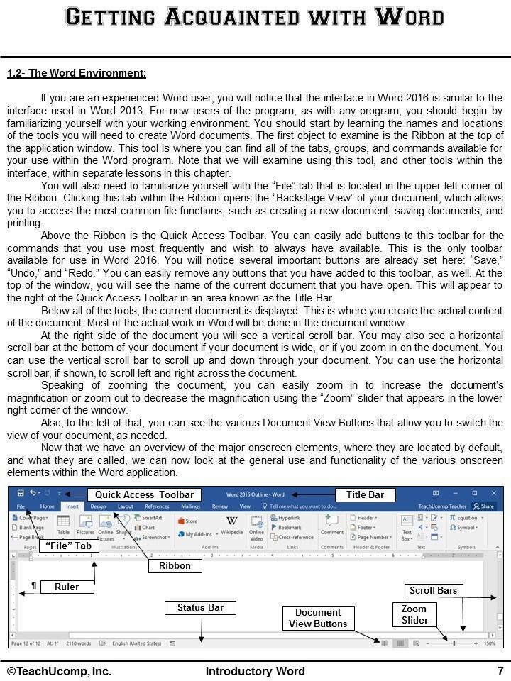 Learn Microsoft WORD 2016 Training Tutorial DVD-ROM Course 7 Hours 193 Lessons
