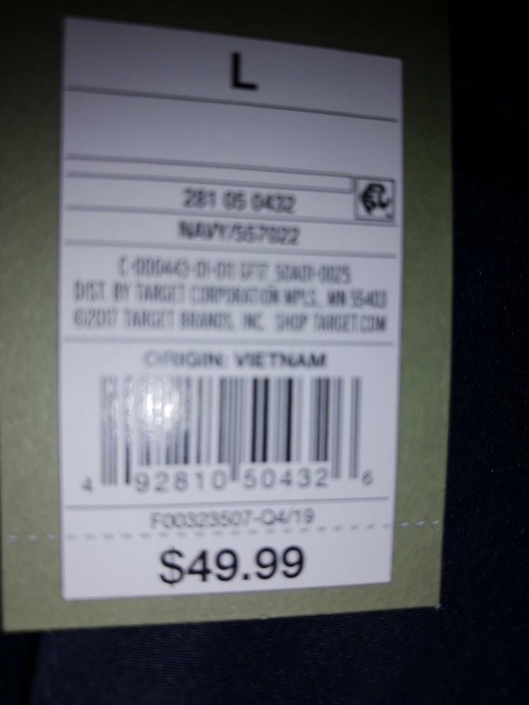 Goodfellow navy rain resistant windproof hooded jacket.