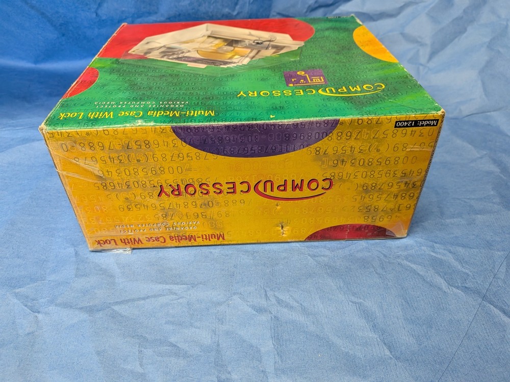 Vintage Compucessory Multi-Media Disk Storage Box/Case With Lock & Key, Unused.