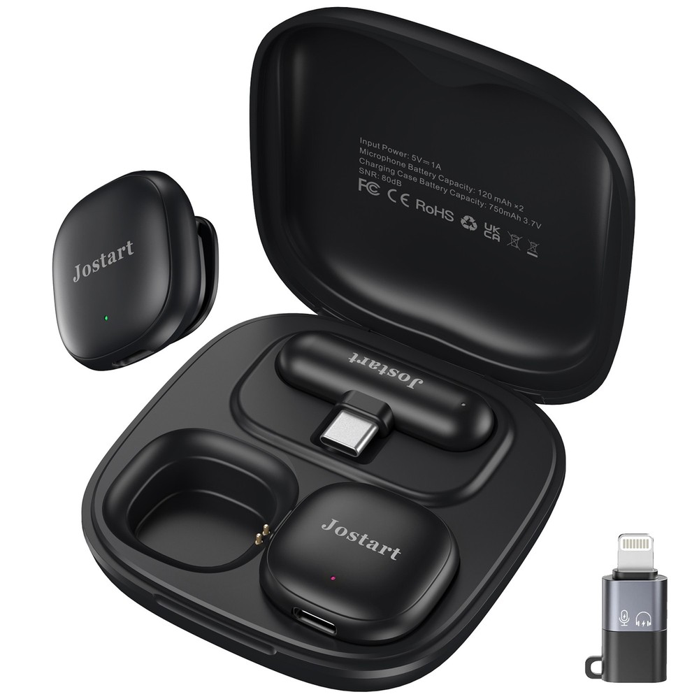 Ai Noise Cancelling Wireless Mini Microphone for iPhone & Android,Live Streaming